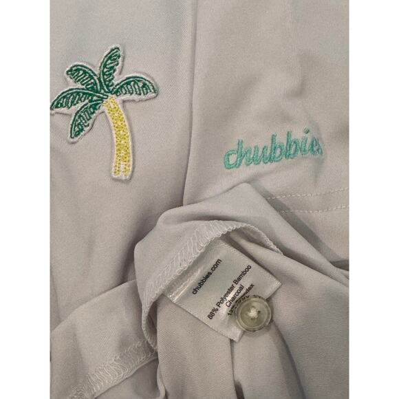 NEW CHUBBIES Men's White The Palm Co-Pilot Performance Polo Shirt Size XL - Picture 3 of 5